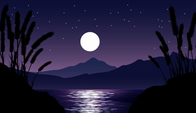 Lake at night time roblox theme