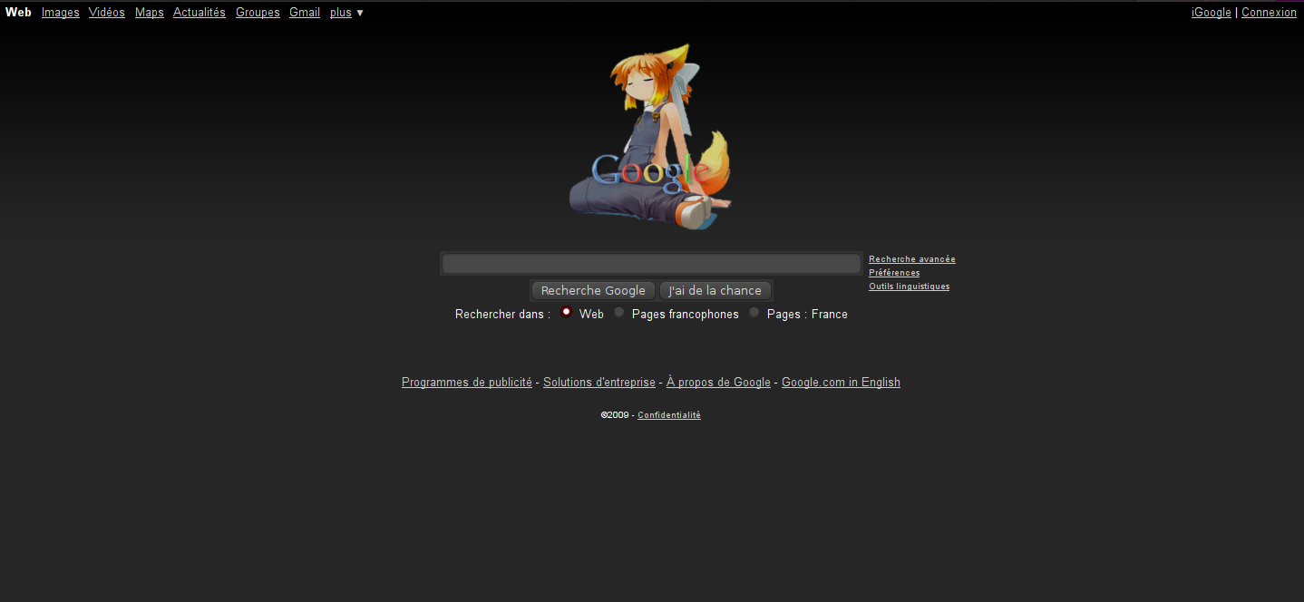 Google .com & .fr - Dark Lolifox
