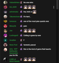 Youtube - lineup chat - same width names