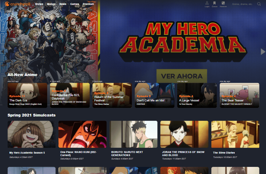 Crunchyroll into real VOD web