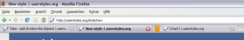 Tabs - add dividers like Séparé - Modification