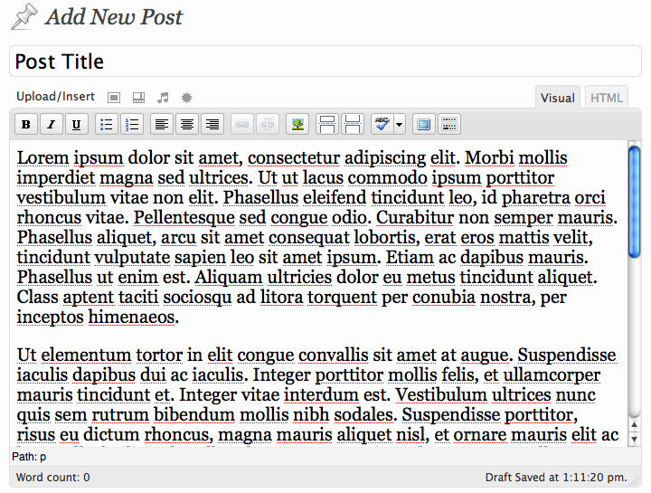 WordPress Compose Increase Font Size