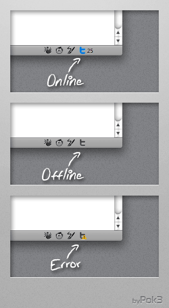 Pok3 - Mac Style Twitterfox Icon