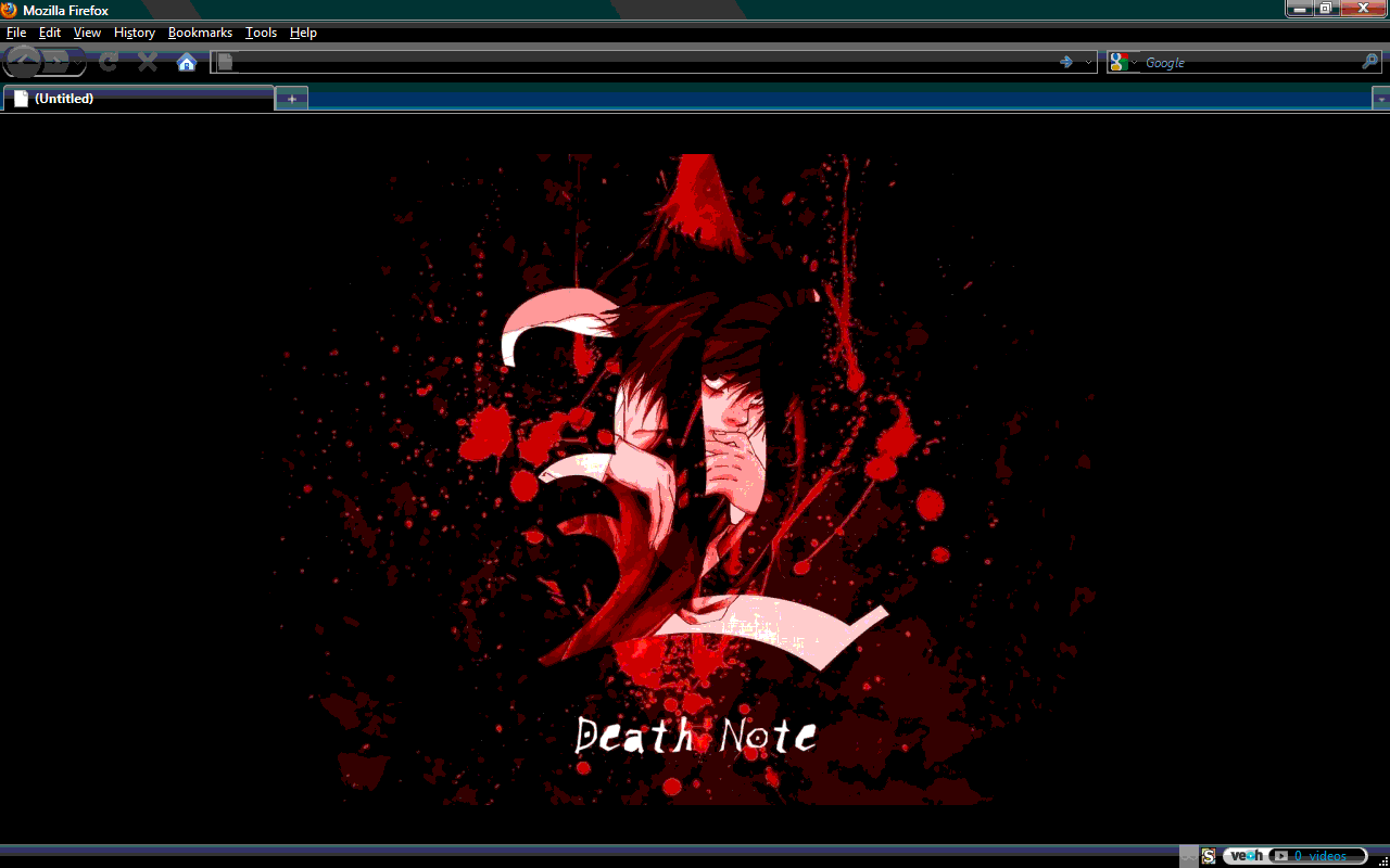 L picture on blank page