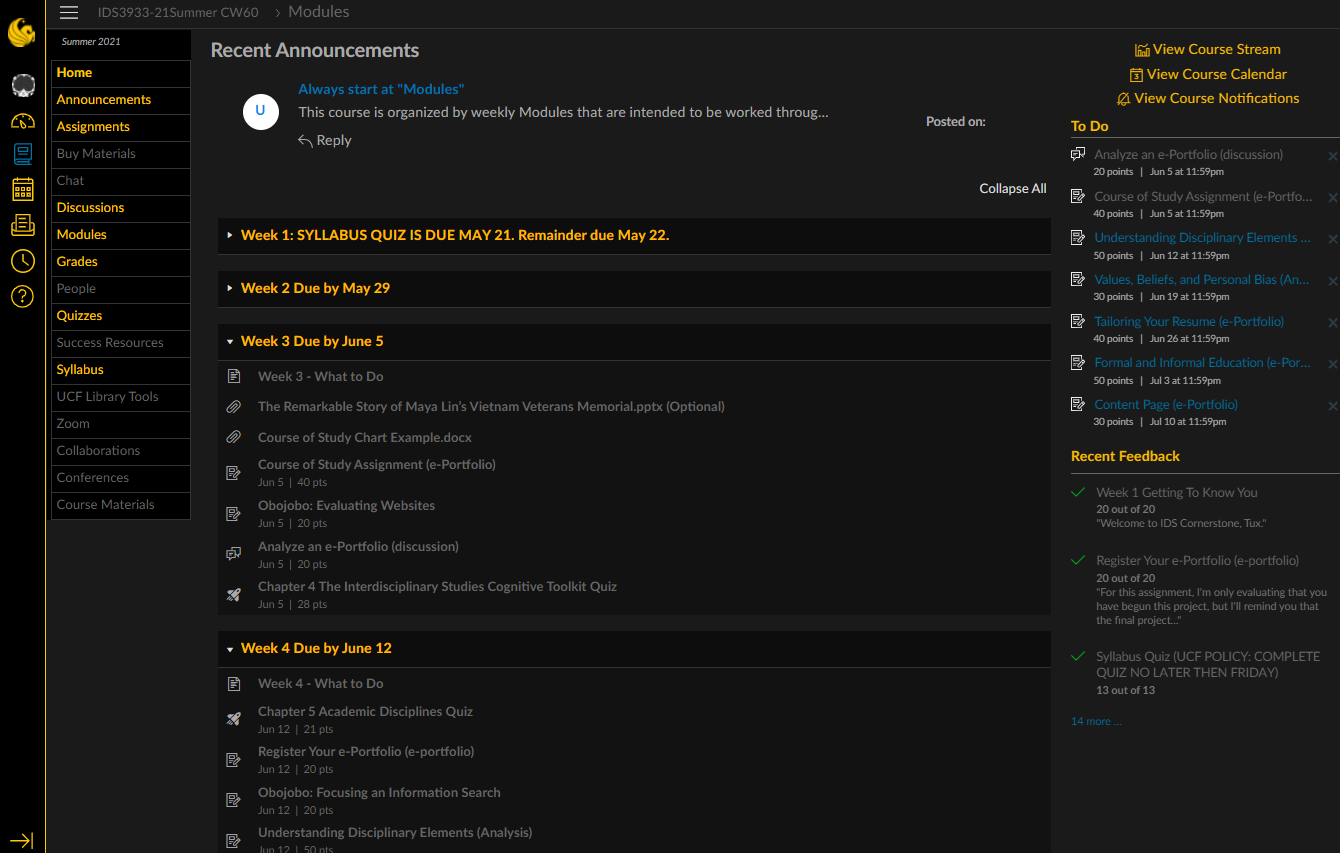 Dark Knight Webcourses