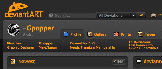 deviantART Streetlight Blue - darkGray