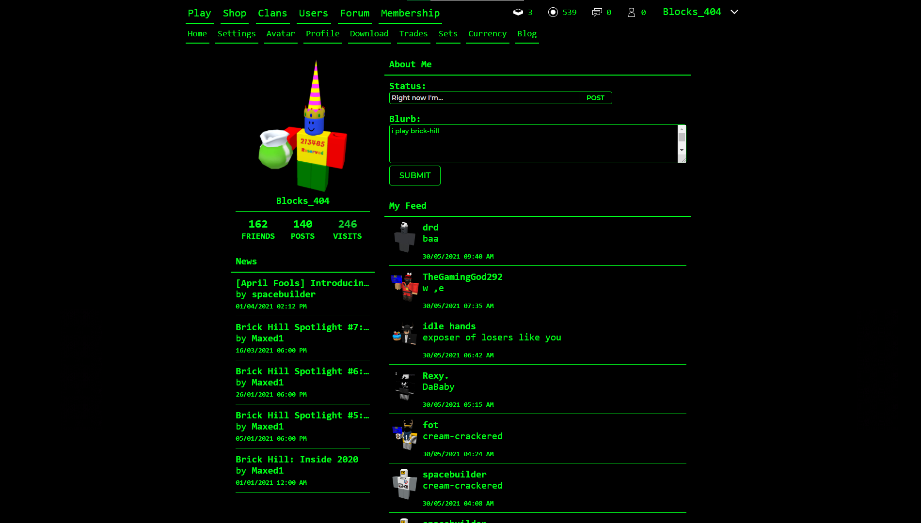 Brick Hill Hacker Theme