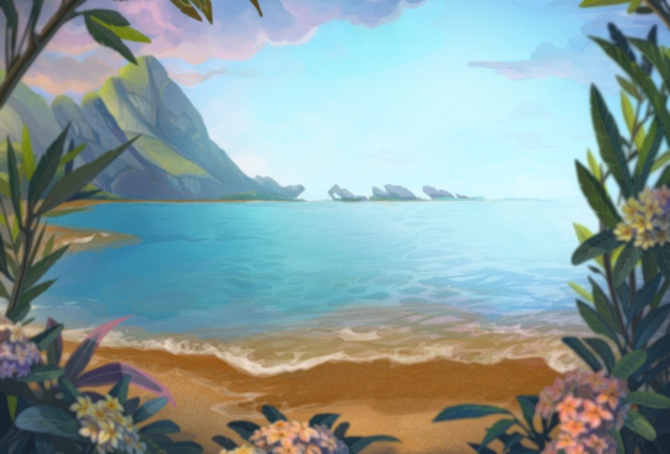 HR Kahana Beach Background