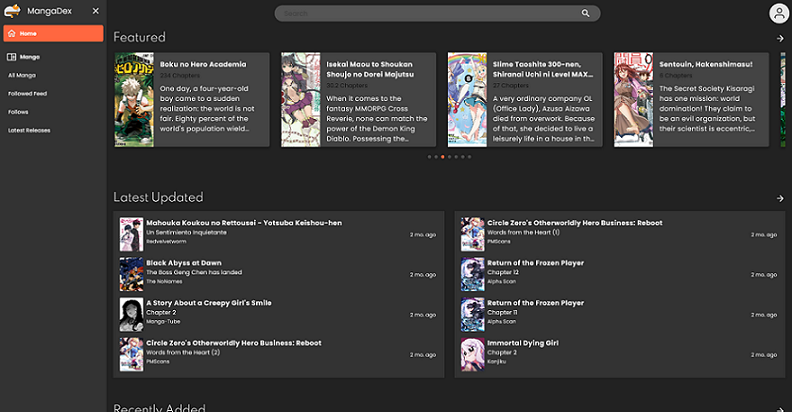 Mangadex v5 Dark Mode