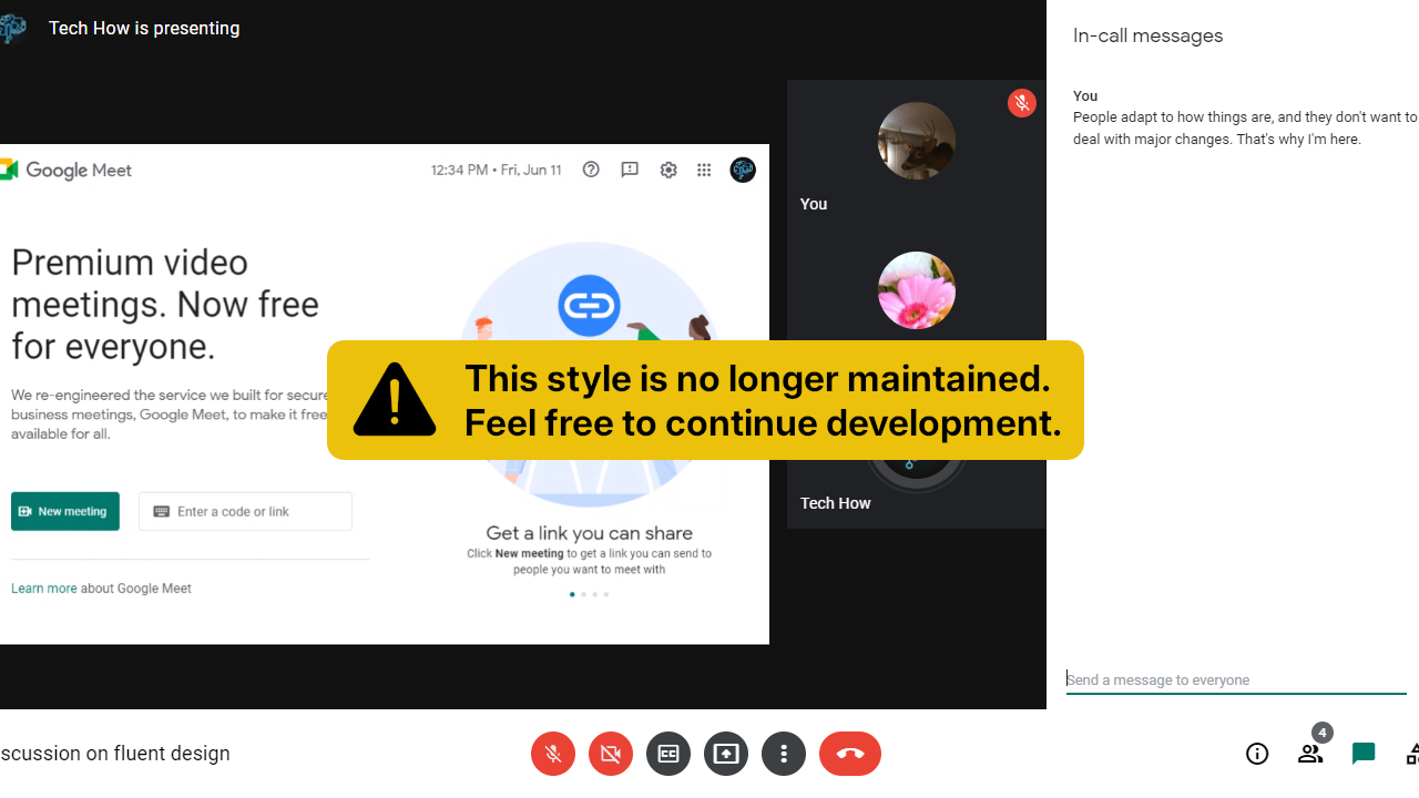Old Google Meet Theme [Deprecated]