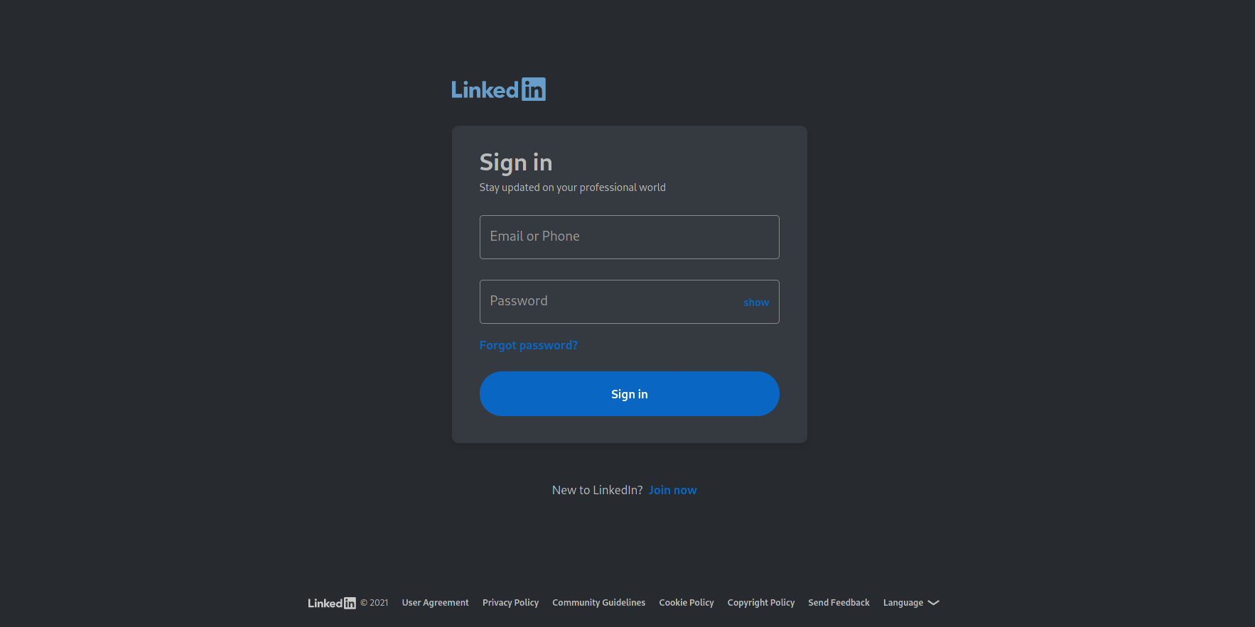 Linkedin Dark Breeze