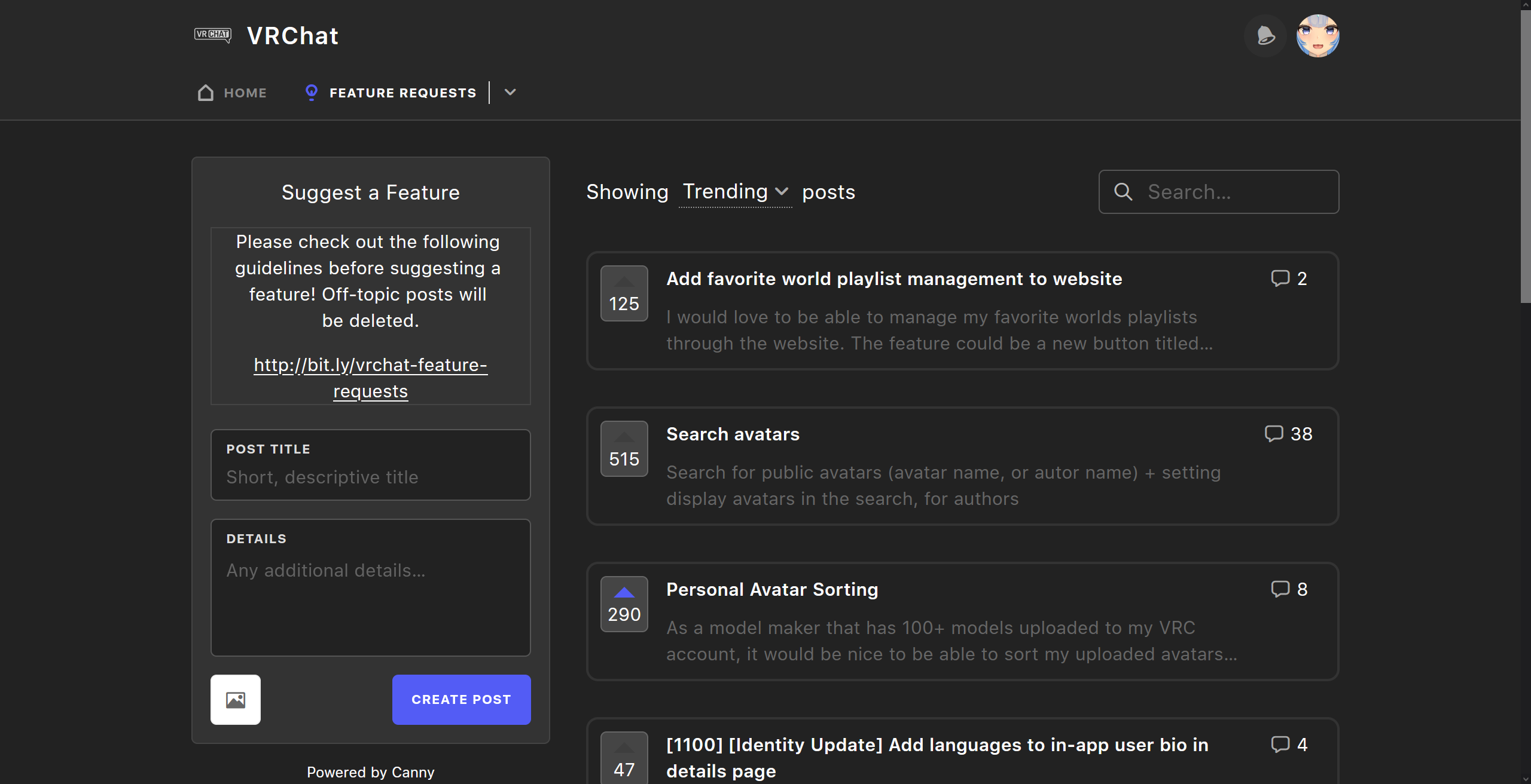 VRChat Dark Feedback