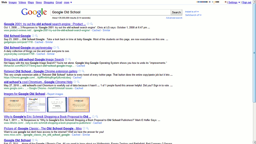 Google Old School