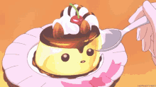 Anime flan food aesthetic