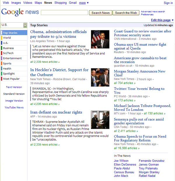 Google NEWS -- Lean and Clean