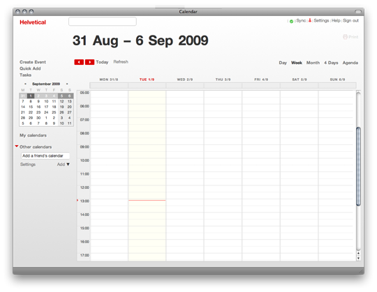 Helvetical - Google Calendar User Style