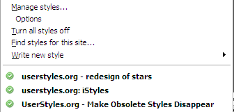Stylish - Hide Menu Items
