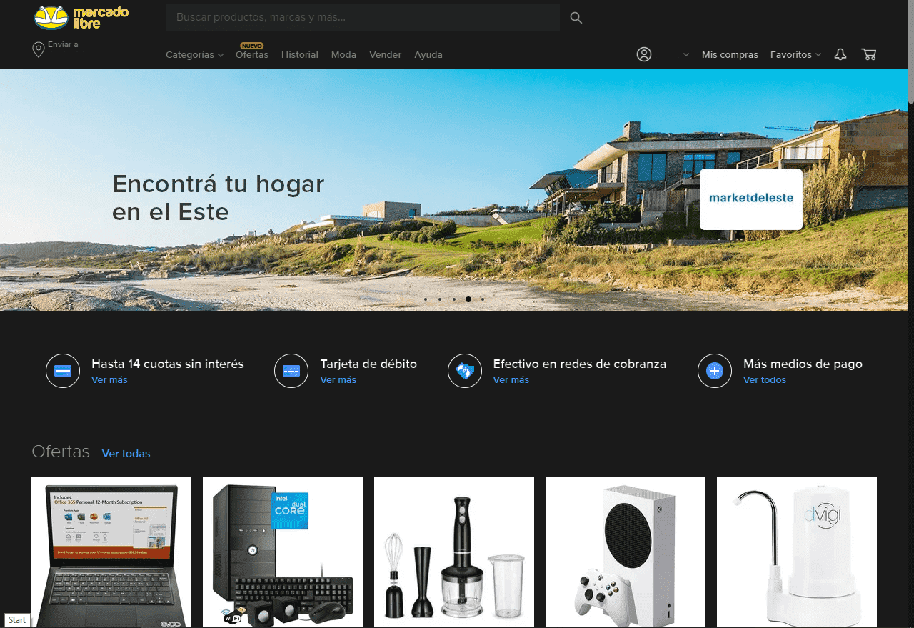 Mercado Libre Dark Mode