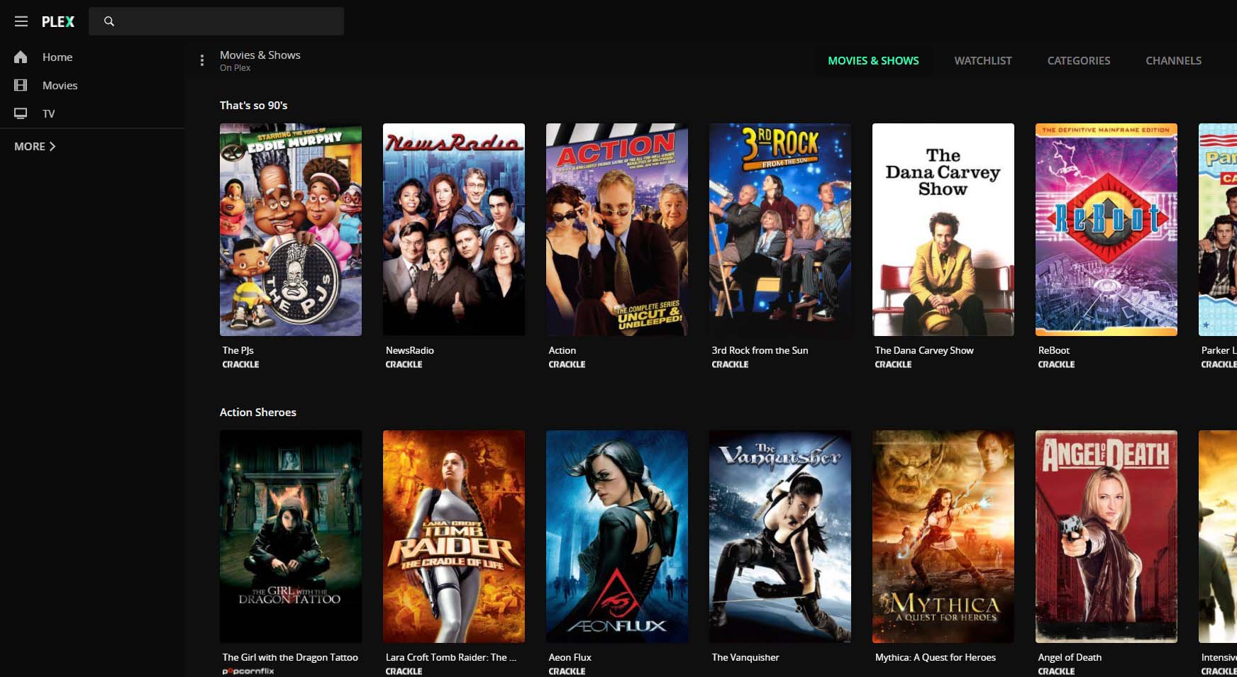Dark Theme with Accent for Plex