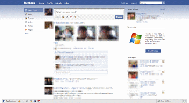 Facebook - QuickStyle Gradient Down Background