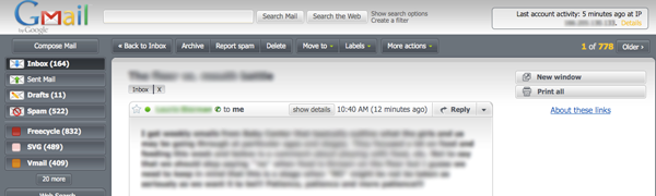 Gmail IP history for Gmail Redsesigned