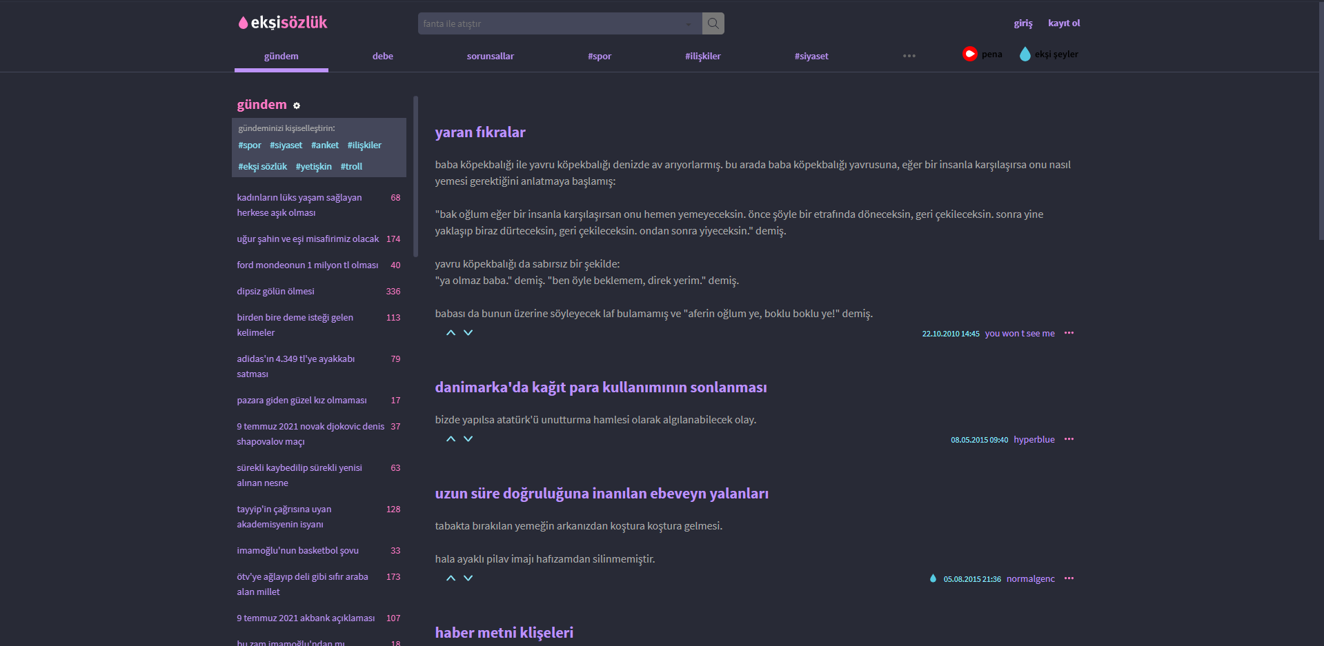 eksisozluk Dracula Theme (Ad-Free)