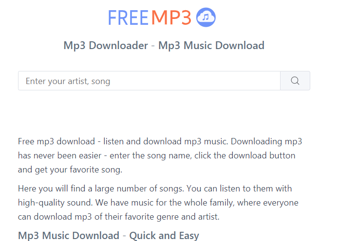 FreeMp3Cloud - Music Downloader Styling