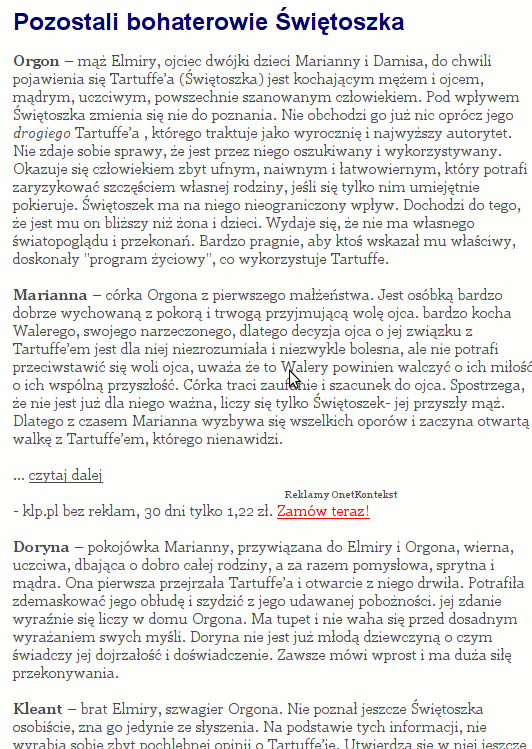 klp.pl - większa czytelność