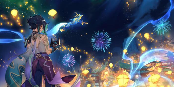 xiao and the lantern rite-Genshin impact