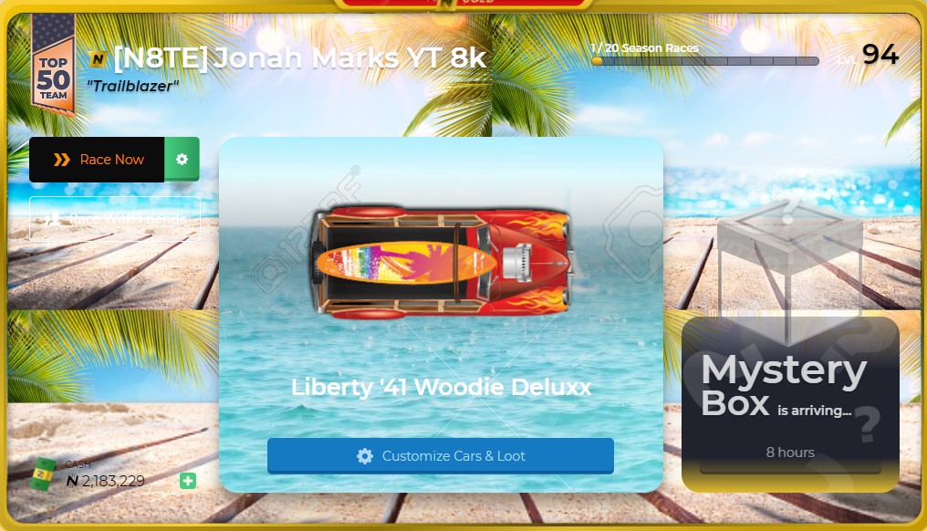 Jonah Marks' Nitro Type Beach Theme A