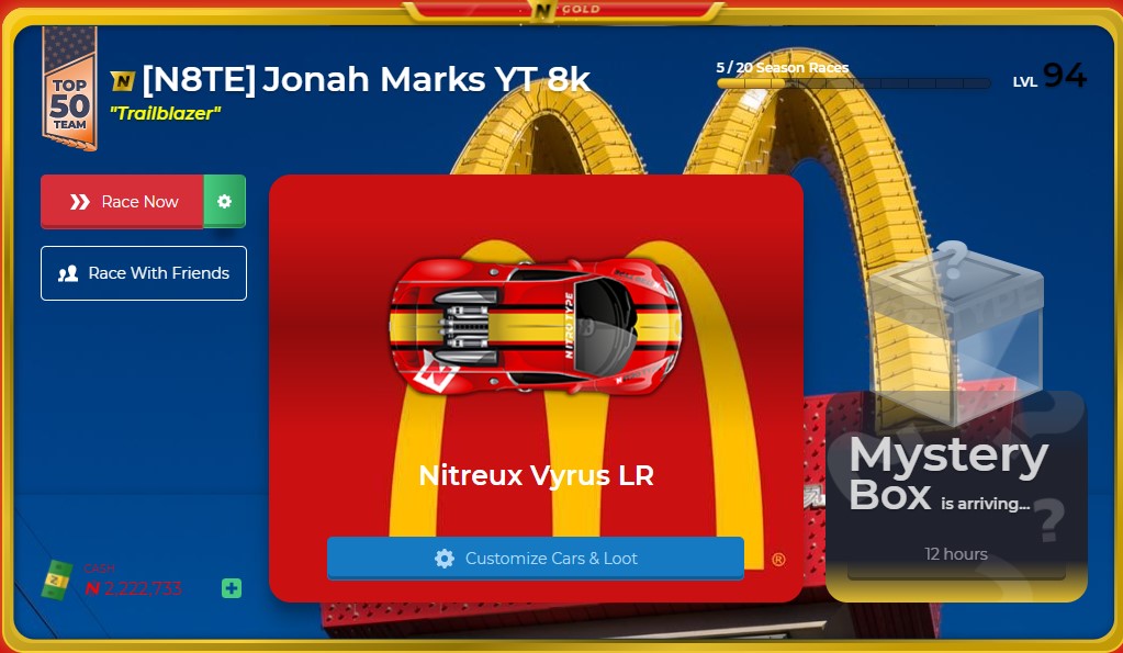 Nitro Type McDonalds Theme