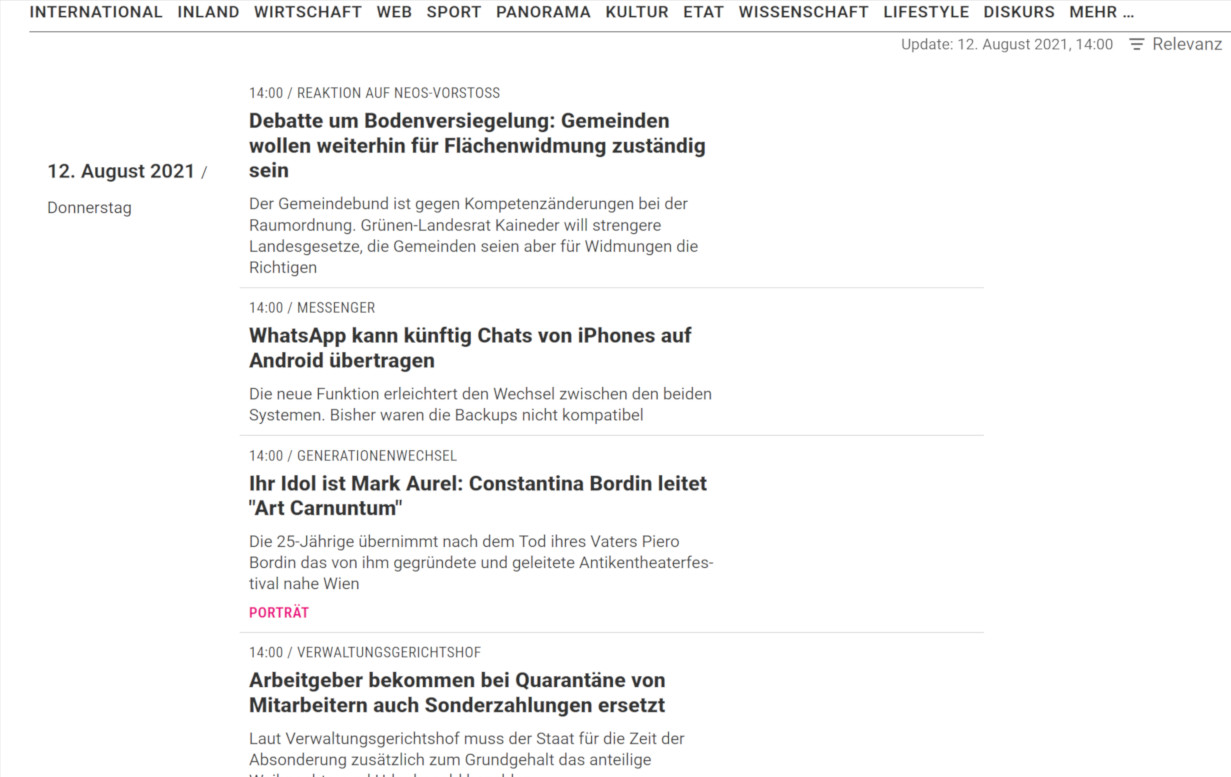 derstandard.at - decluttered