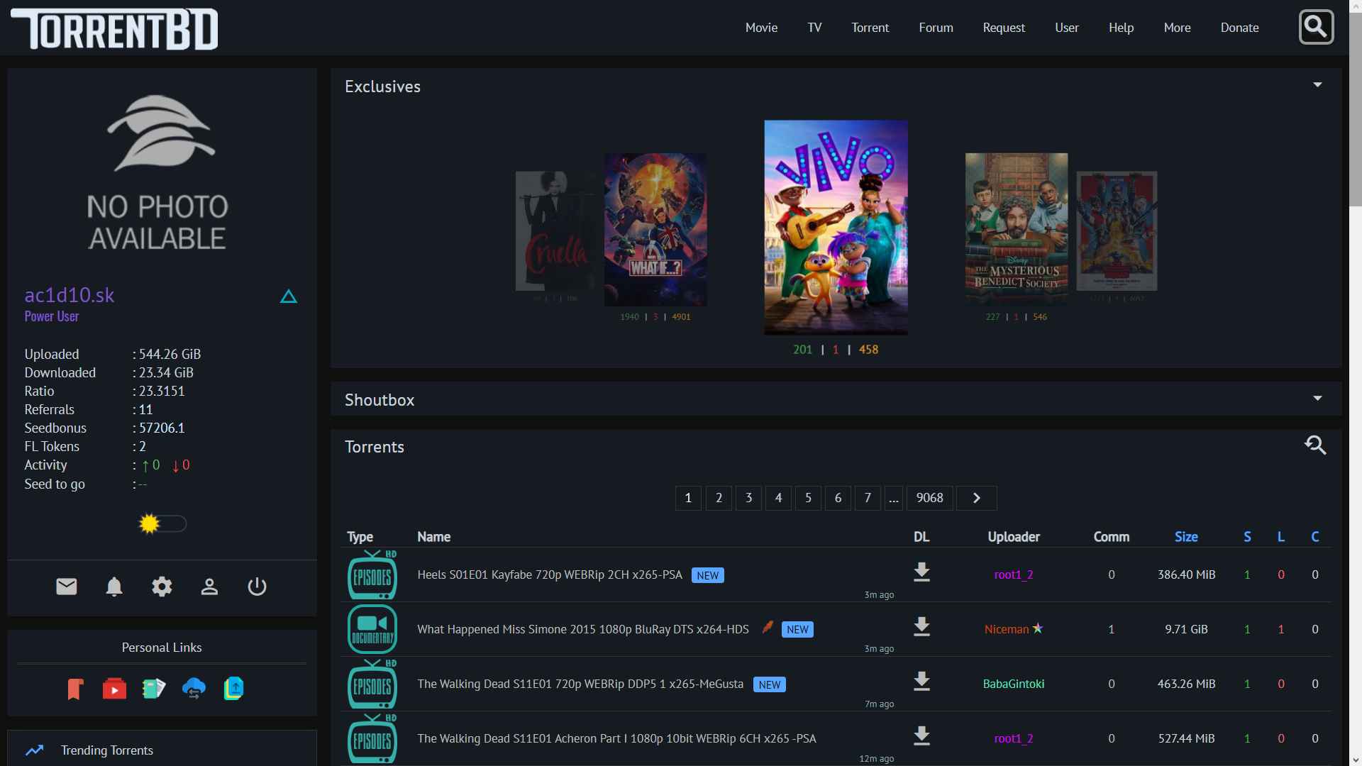 TorrentBD True Dark CSS - Github Theme