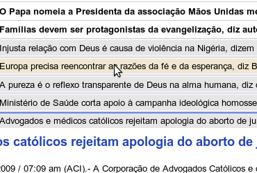 Google Reader: colors for read and hover items