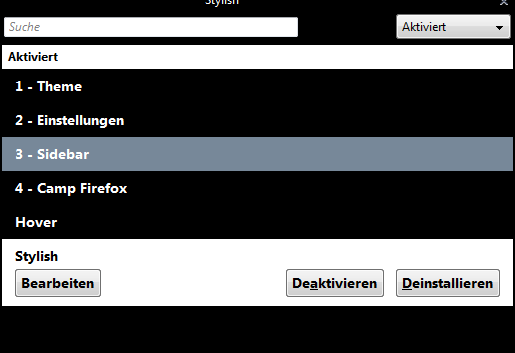 Firefox 3.5 - Stylish 1.0.7 - Black + White