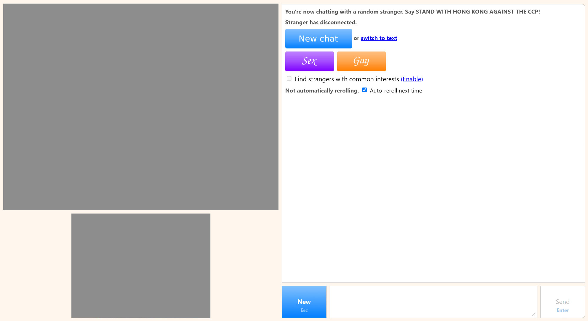 Omegle Bigger Video and Simplified