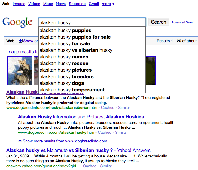 Google Search Helvetica Light Results