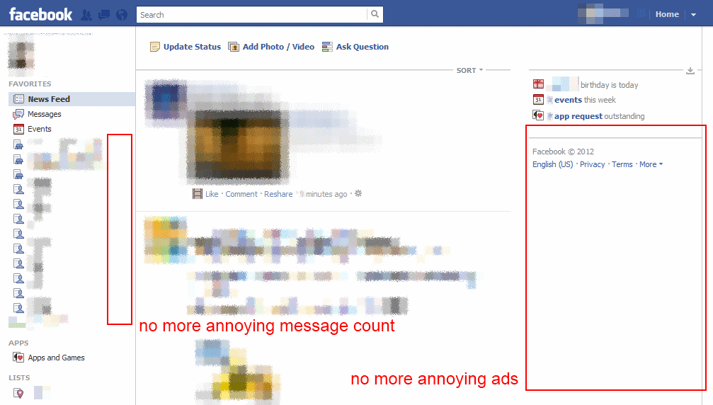 Facebook Remove Annoying Ads