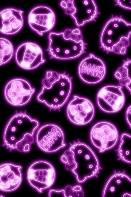 2023 ? sanrio neon purple hello kitty roblox ˎˊ˗