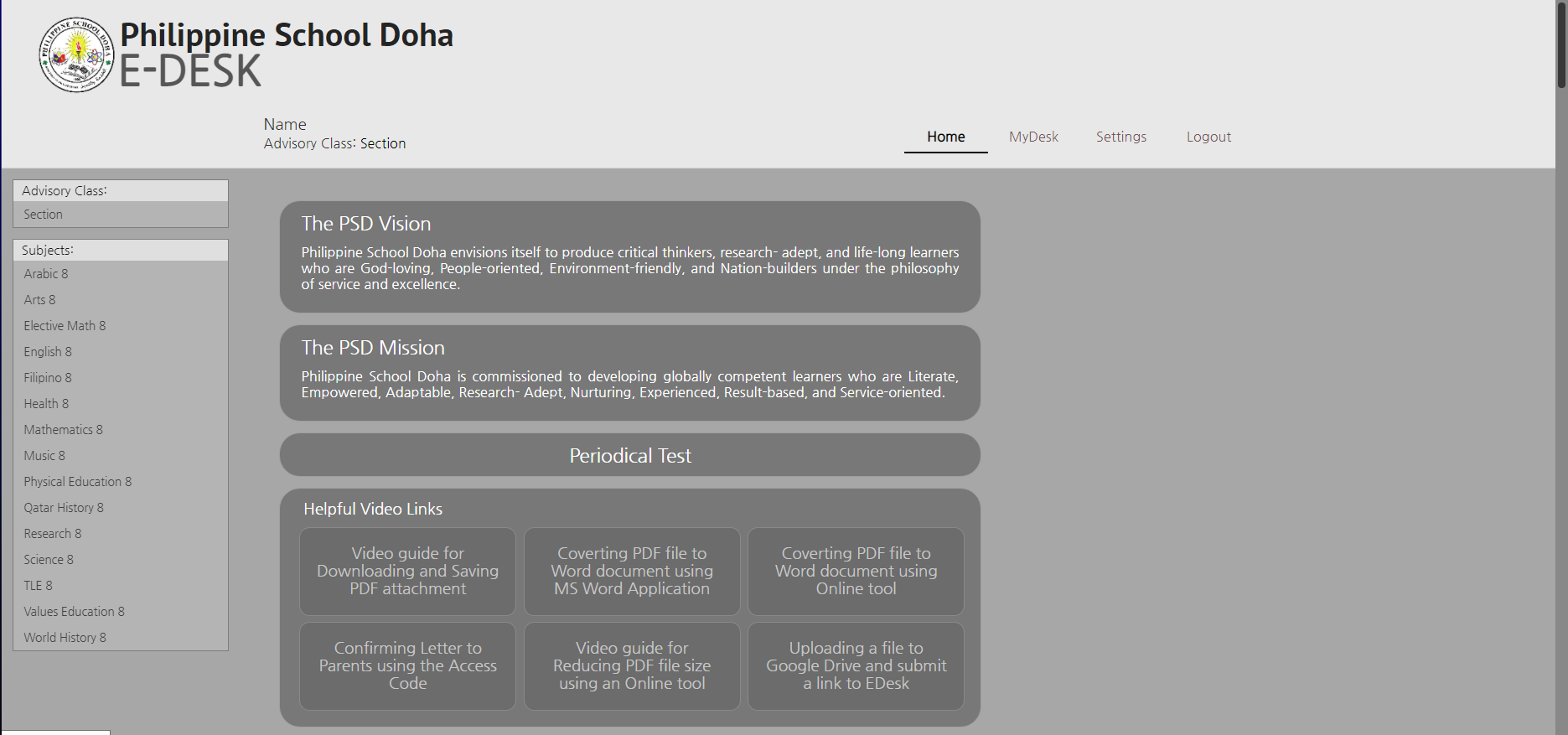 PSD E-Desk Light Theme