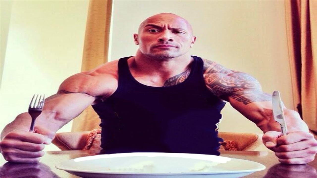 Dwayne "The Rock" Johnson Eating Pancakes
