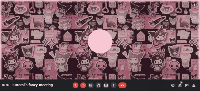 ⛓?? %% Sanrio Kuromi google meet theme ! . .★