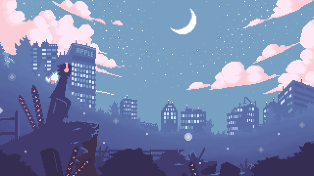 Video Game Pixel Art Background
