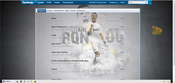 Facebook Skin Christiano Ronaldo Real Madrid Theme