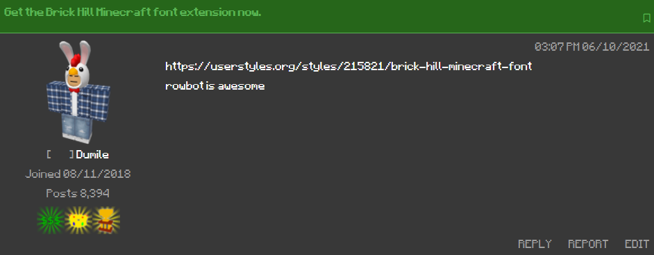 Brick Hill Minecraft Font