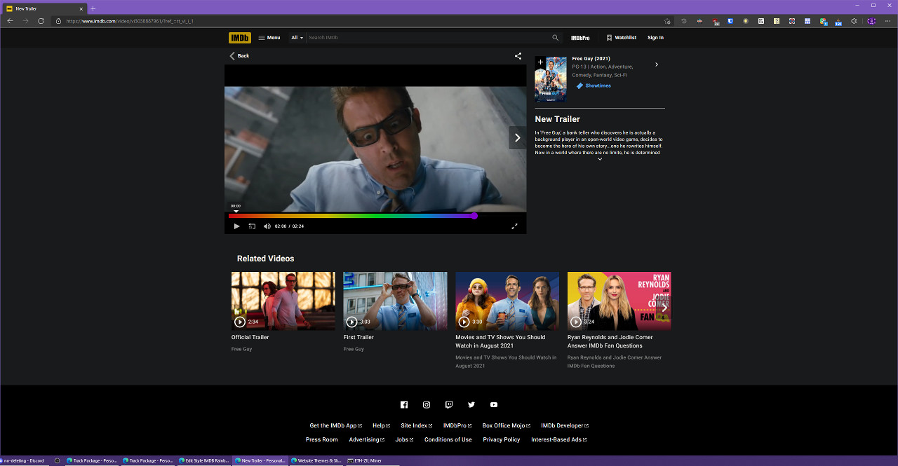 IMDB Rainbow Progress Bar