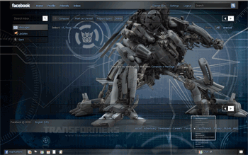Facebook Cool Transformer Blackout Dark Theme
