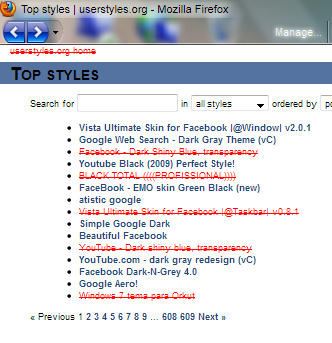 Visited links: Line-through + Red