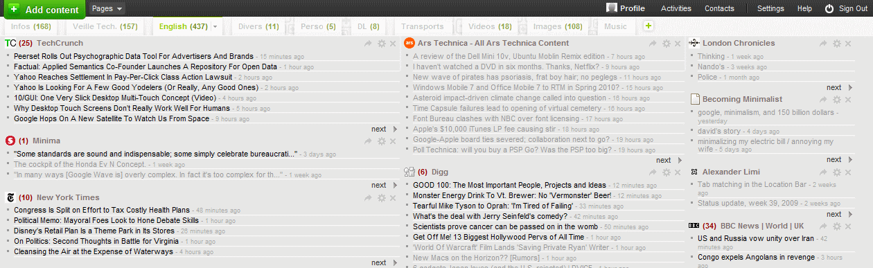 Minimal Netvibes (Remove extra margins)