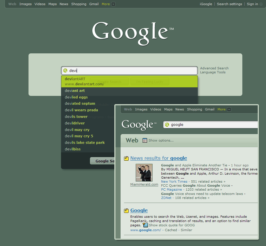 Google - DeviantArt Style